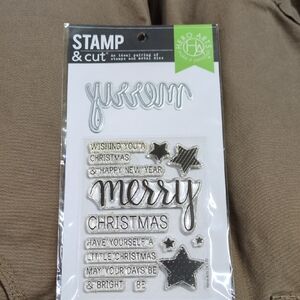 Christmas Stamp & Cut Set - Silver and Black